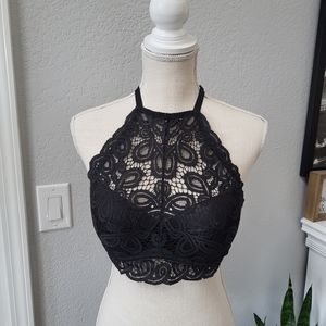 Black PINK Victoria's Secret Lace Push Up Bralette